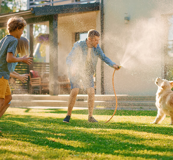 Gebruik van water in tuin bij particuliere woning