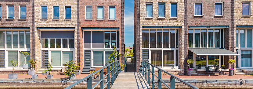 Moderne woningen met drinkwateraansluiting